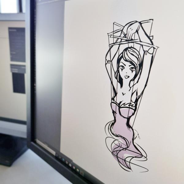 Plotterdatei 'Puppenspielerin'