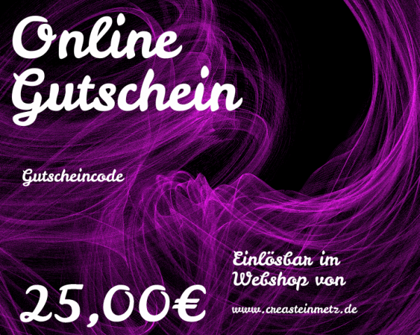Digitaler Onlineshop-Gutschein 25,00€